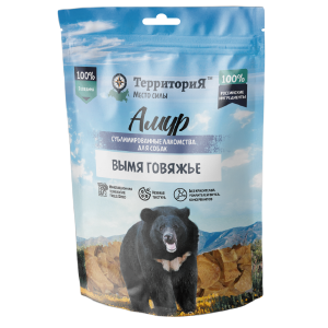 ТерриториЯ Амур Вымя говяжье лакомство сублимированное для собак, 60г