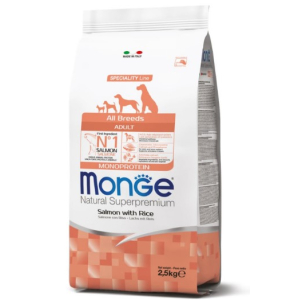 Monge Dog Speciality Line Monoprotein сухой корм для собак всех пород, из лосося с рисом,2,5кг