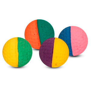 Triol Игрушка для кошек "Мяч для гольфа" разноцветный, 40мм, 1шт