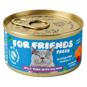 For Friends влажный корм для стерилизованных, желе (тунец,лосось,клюква) 85гр