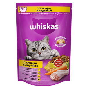 Whiskas для взрослых кошек (Курица и индейка), 1.3 кг