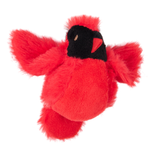 Игрушка Mr.Kranch для кошек Птичка плюшевая с кошачьей мятой красная 8см