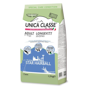 Unica Classe Корм сухой для взрослых и пожилых кошек с 7 лет (форель), 1,5кг