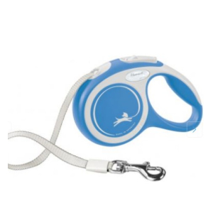 Flexi Поводок-рулетка, "New COMFORT" голубая(XS) ремень, 3м