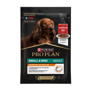 Purina Pro Plan Корм консервированный для собак мелких и карликовых пород (говядина), 85г