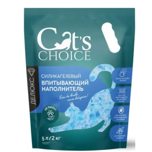 Cat's choice Наполнитель  силикагелевый впитывающий  (с синими гранулами)