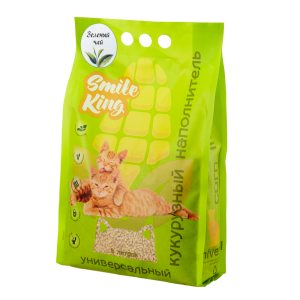 Smile King универсальный кукурузный наполнитель с ароматом зеленого чая - 3кг