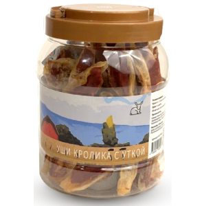 NORD FARM  лакомство для собак Уши кролика с уткой 600гр