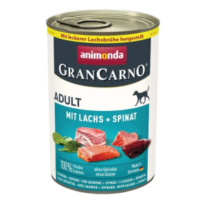 Gran Carno Adult консервы для собак с лососем и шпинатом 400гр