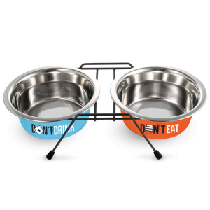 Triol Миска металлическая на подставке "Water&Food", 2*240л