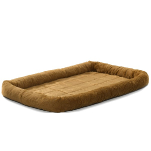 Лежанка MidWest Pet Bed для собак и кошек меховая, коричневая, 61х46 см