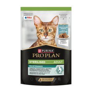 Pro Plan влажный корм для стерилизованных кошек, паштет (океаническая рыба) 75гр