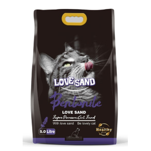 Наполнитель бентонитовый LOVE SAND с ароматом лаванды,5 л