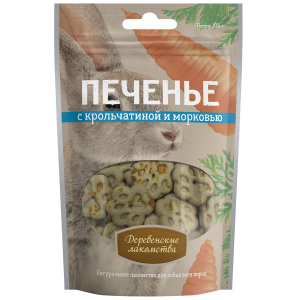 Деревенские лакомства Лакомство для собак (печенье с крольчатиной и морковью), 100г