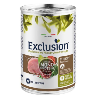 Exclusion Monoprotein Консервы для взрослых собак всех пород (индейка), 400г 