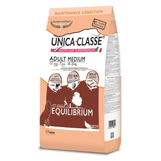 Unica Classe Корм сухой для собак средних пород с чувствительным пищеварением (ягненок), 3кг