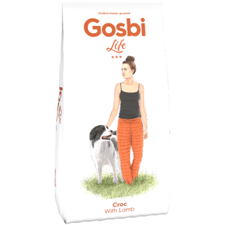 Gosbi Life Корм сухой низкозерновой для взрослых собак (ягнёнок), 12кг