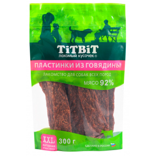 Titbit Лакомство для собак (пластинки из говядины), 300г 
