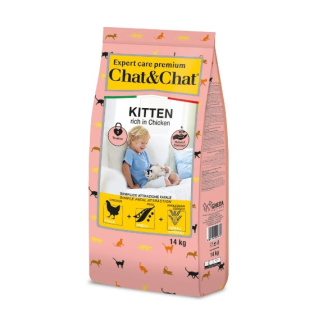 Chat&Chat Expert Сухой корм для котят (курица), 14кг