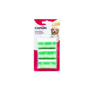 Camon Пакеты для уборки за собакой (с лапками), 3х15шт