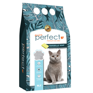 Perfect Cat Litter with Marseille Soap Scented Наполнитель бентонитовый Марсельское мыло, 5л