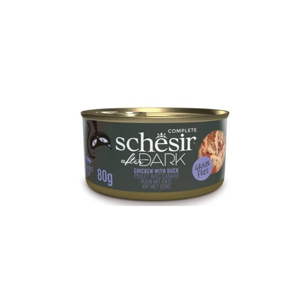 Schesir AFTER DARK для кошек (курица, утка), 80 гр