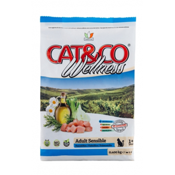 Adragna Эдалт Сенситив Рыба с Рисом сухой корм для кошек, 1.5кг срок до 13.05.2025