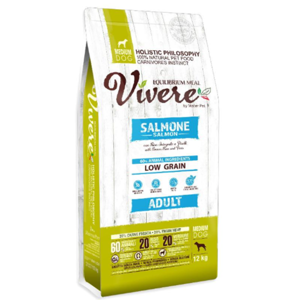 Vivere Medium Adult Salmon сухой корм для собак средних пород, лосось,3кг