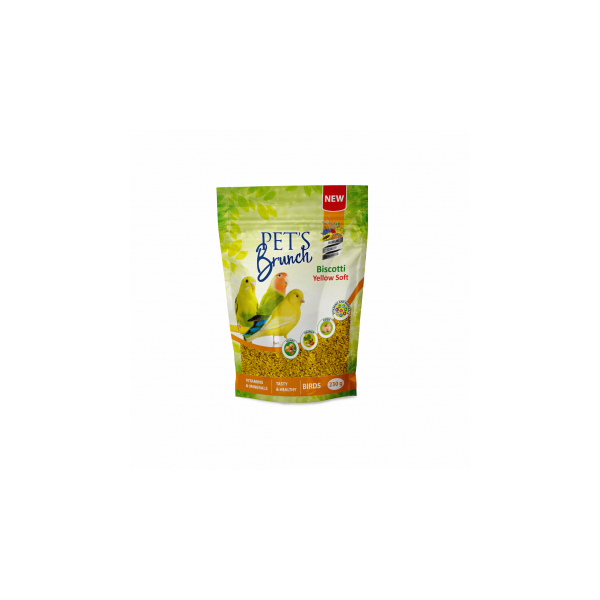 Pet's Brunch Biscotti Fruits Soft Корм сухой для птиц всех видов (функциональный десерт), 230г