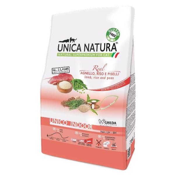 Unica Natura Корм сухой для кошек (ягненок, рис, горох)