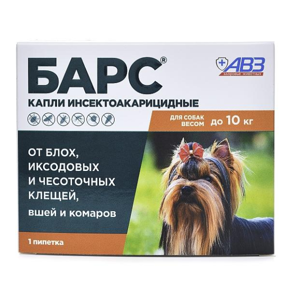 Агроветзащита Барс Капли инсектоакарицидные для собак