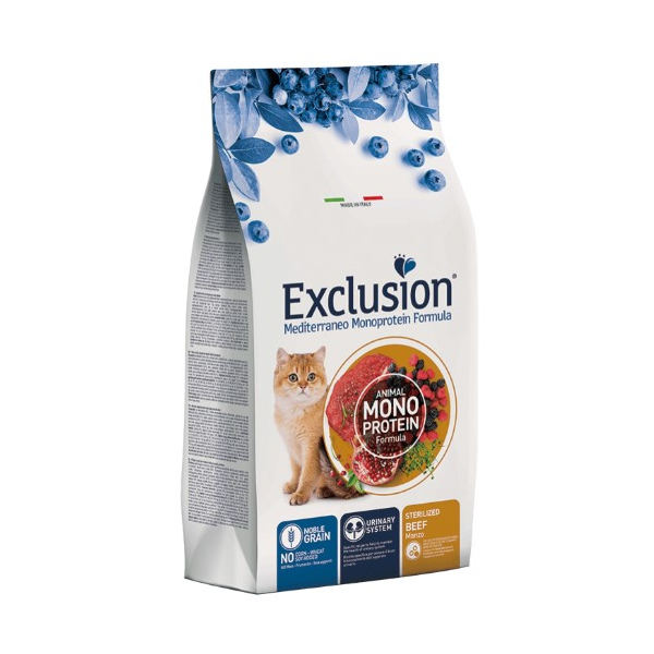 Сухой корм EXCLUSION Monoprotein STERILIZED BEEF д/к после стерилизации с говядиной, 300 г