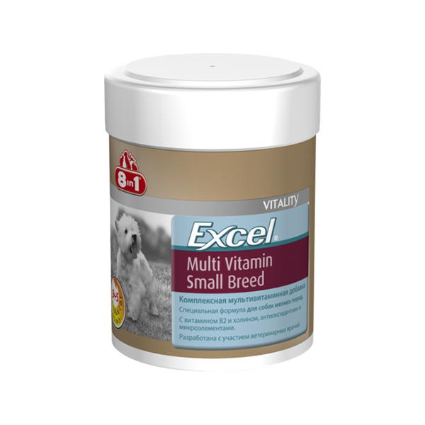 8in1 Excel Multi Vitamin Small Breed Кормовая добавка для собак мелких пород, 70таб