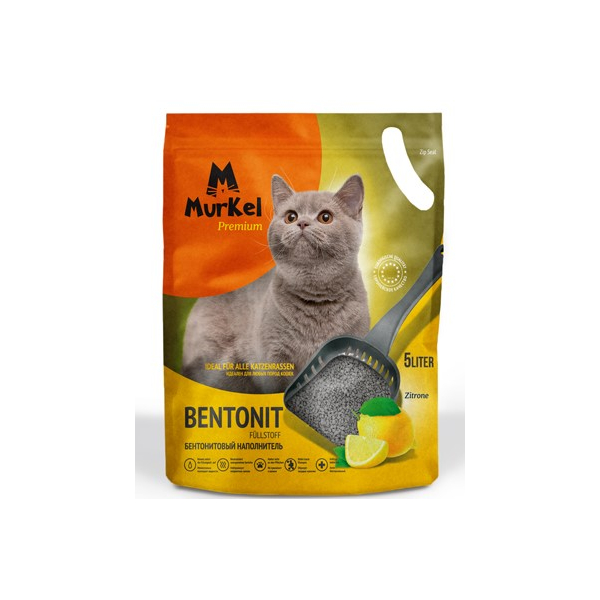 Murkel Наполнитель бентонитовый Лимон 4кг (5л)