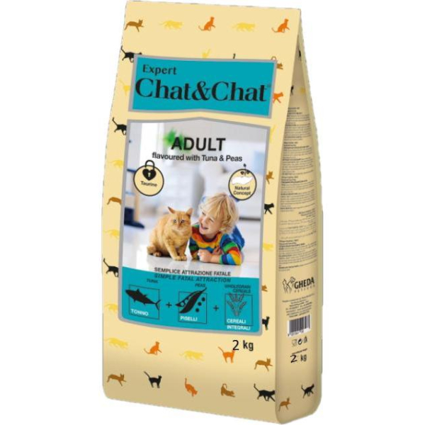 Chat&Chat Expert Корм сухой для кошек (тунец, горох), 2кг