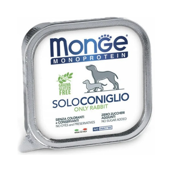 Monge Dog Monoprotein для собак паштет из кролика,150гр