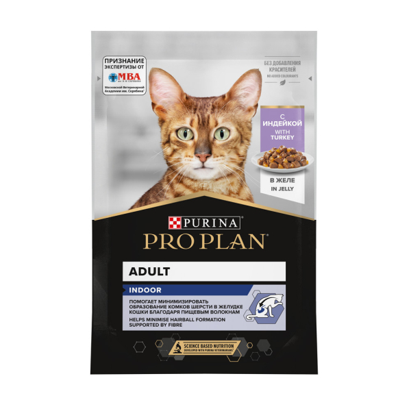 Purina Pro Plan Корм консервированный для домашних кошек (индейка), 85г