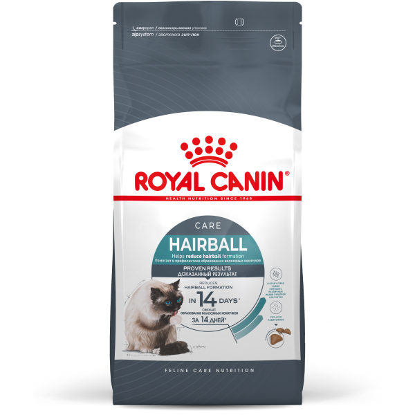 Royal Canin Hairball Care Корм сухой для взрослых кошек для профилактики образования волосяных комочков