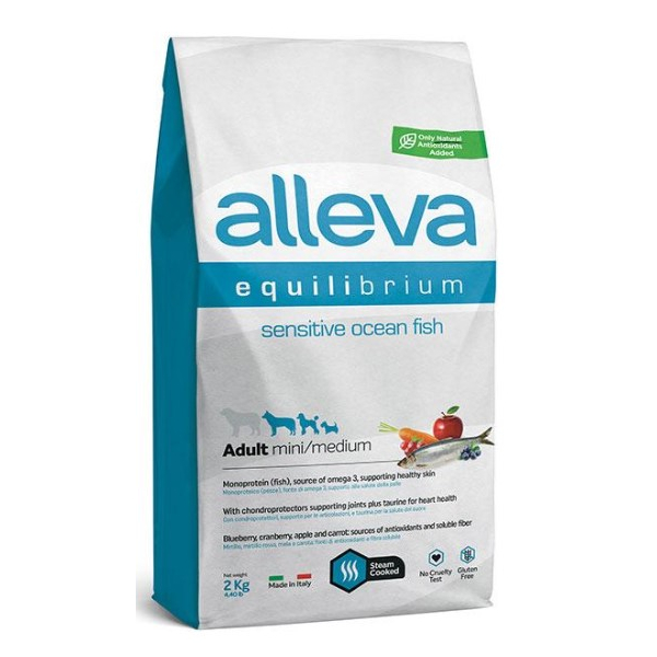 Alleva Equilibrium Sensitive Adult Mini/Medium для собак мелких и средних пород (Океаническая Рыба), 2кг