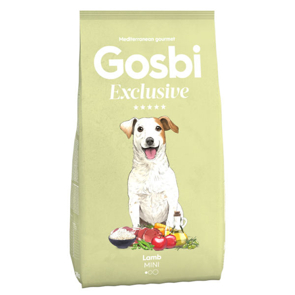 Gosbi Exclusive Корм сухой низкозерновой для взрослых собак мелких пород (ягнёнок, рыба)