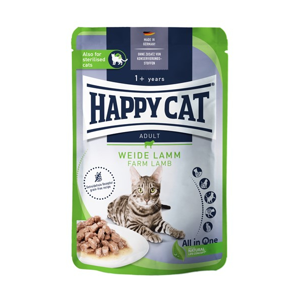 Happy Cat Culinary Meat in Sauce WeideLamm Мясные кусочки в соусе из пастбищного ягненка для кошек, 85 гр