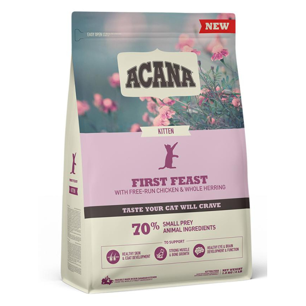 Acana Корм сухой низкозерновой для котят (курица, рыба)