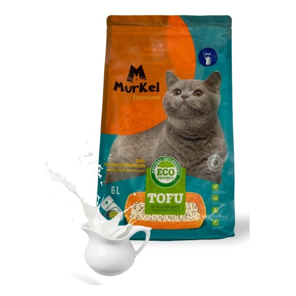 Murkel Наполнитель натуральный TOFU Молоко 2,6кг (6л)