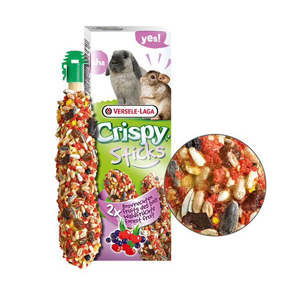 Versele-Laga Crispy Sticks Лакомство для кроликов и шиншилл (лесные фрукты), 110г