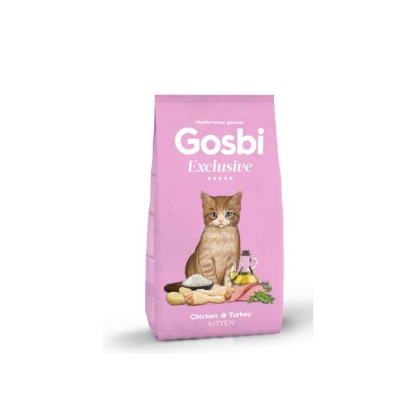 GOSBI EXCLUSIVE CAT KITTEN сухой корм для котят курица и индейка,400г