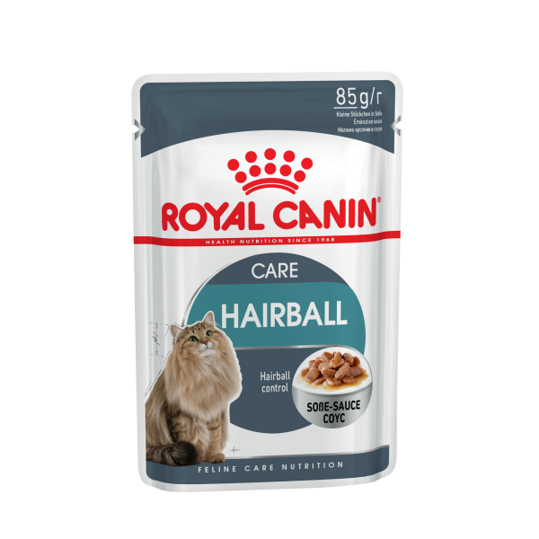 Royal Canin Hairball Care Корм консервированный для взрослых кошек в соусе для профилактики образования волосяных комочков, 85г