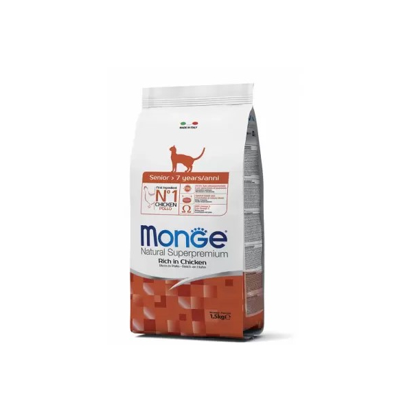 Monge Cat Daily Line Senior сухой корм для пожилых кошек, с курицей,1,5кг