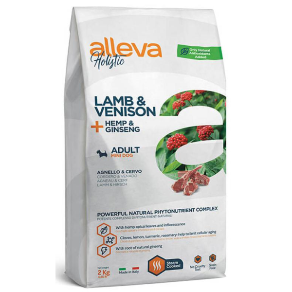 Alleva Holistic Корм сухой беззерновой для собак мелких пород (ягненок, оленина)
