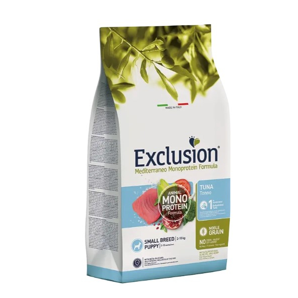 Сухой корм EXCLUSION Monoprotein Tuna Noble Grain д/щенков мелких пород с тунцом, 500 г