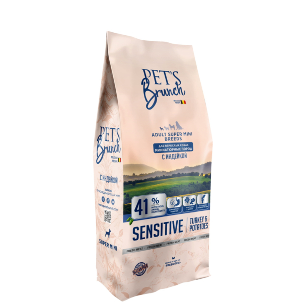 Pet's Brunch Корм сухой для собак средних пород (индейка), 11кг